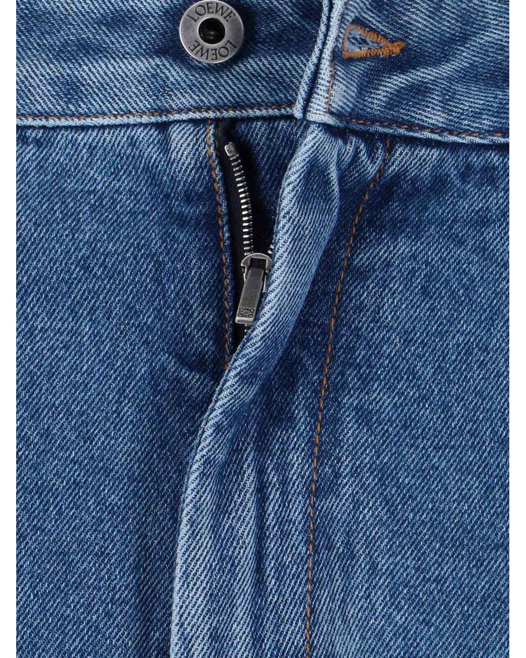 Loewe Blue Baggy 'Anagram' Jeans