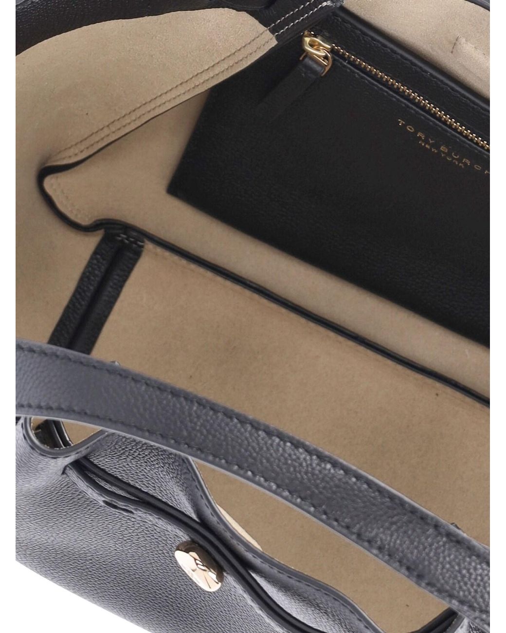 Tory Burch Black Small Leather Tote Bag