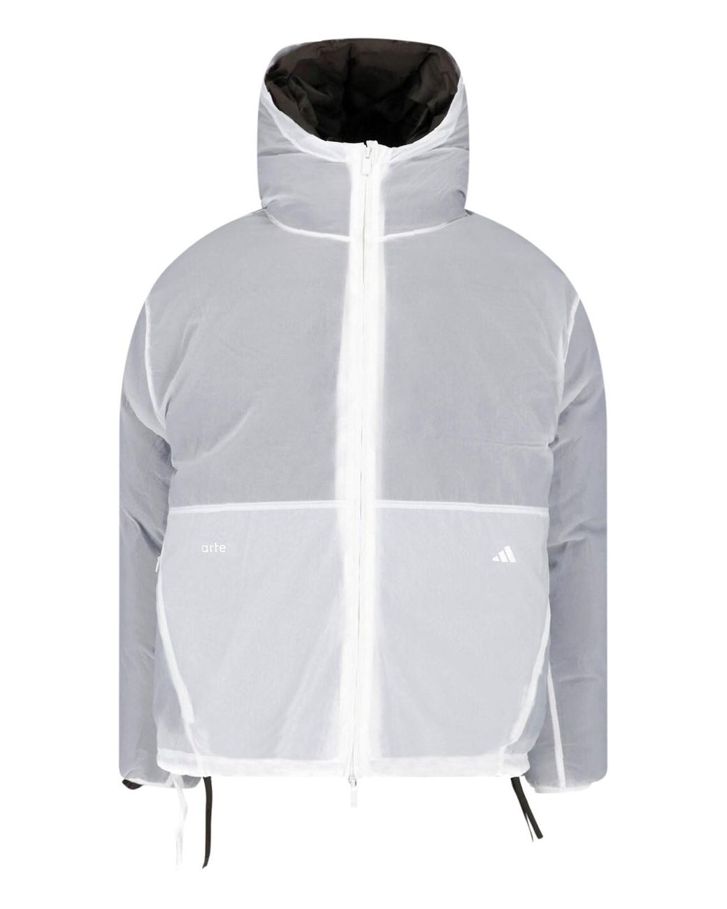 Adidas Gray Hooded Puffer Jacket for men