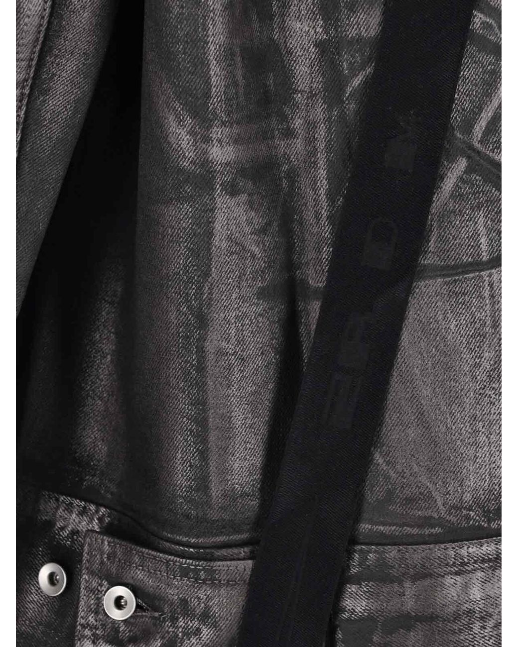 Rick Owens Black Jumbo Denim Jacket for men