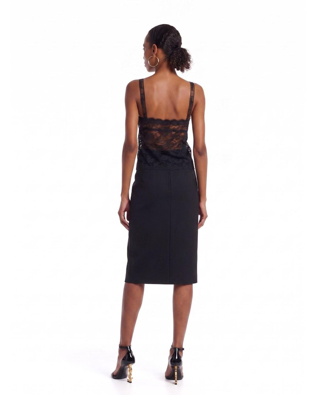 Dolce & Gabbana Black Tailored High-Waist Pencil Skirt