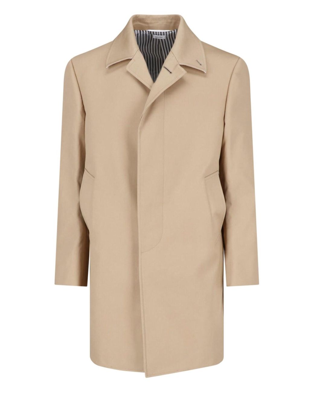 Thom Browne Natural Tailored Overcoat for men