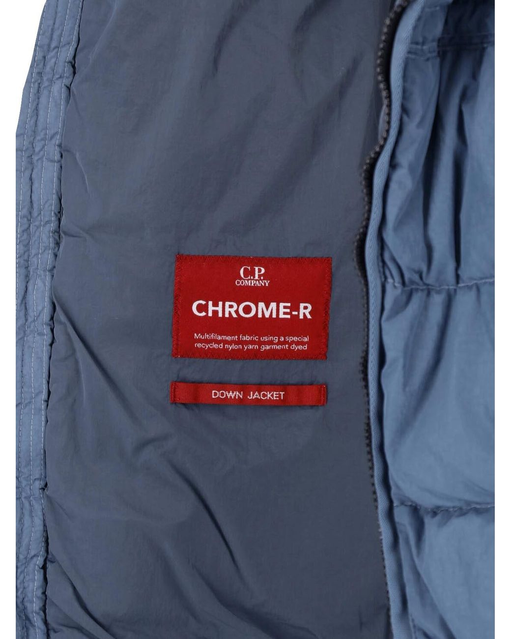 C P Company Blue C. P. Company Hooded Puffer Jacket for men