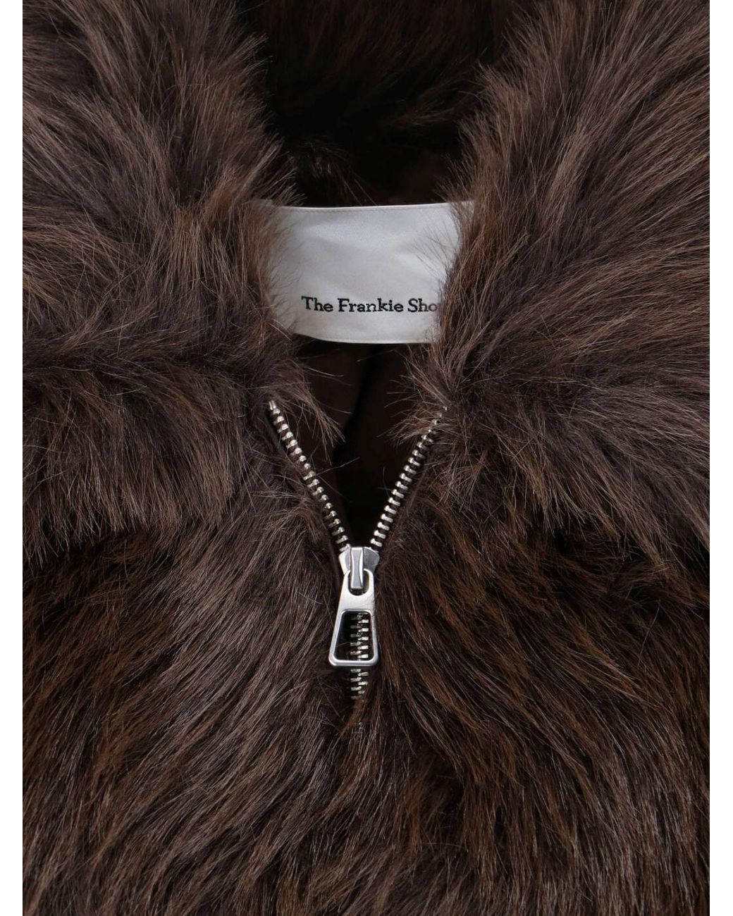 Frankie Shop Brown Faux "Hope" Fur Jacket