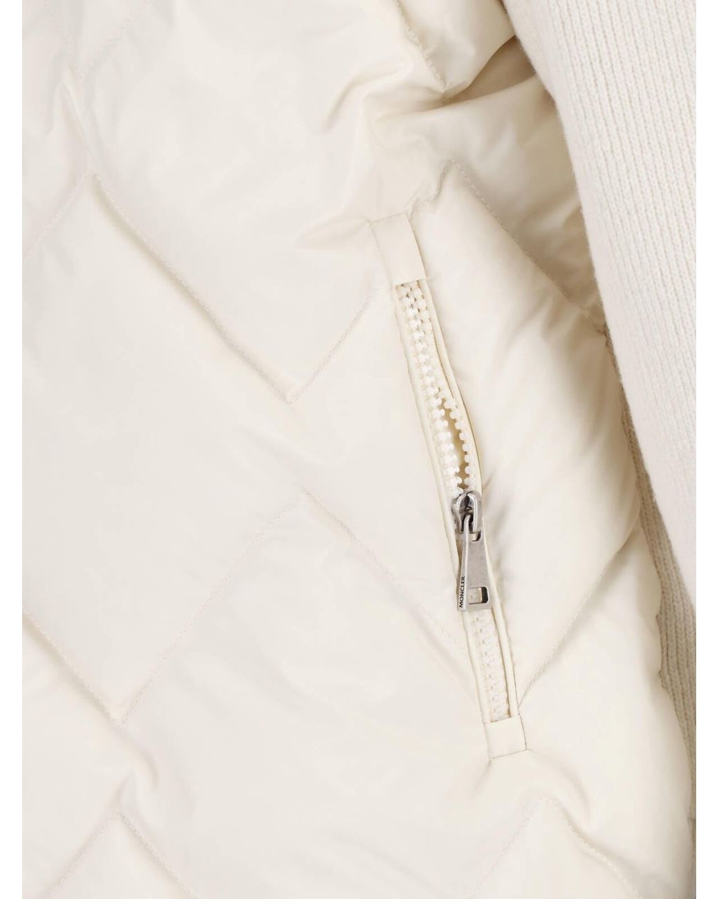 Moncler White Padded Cardigan