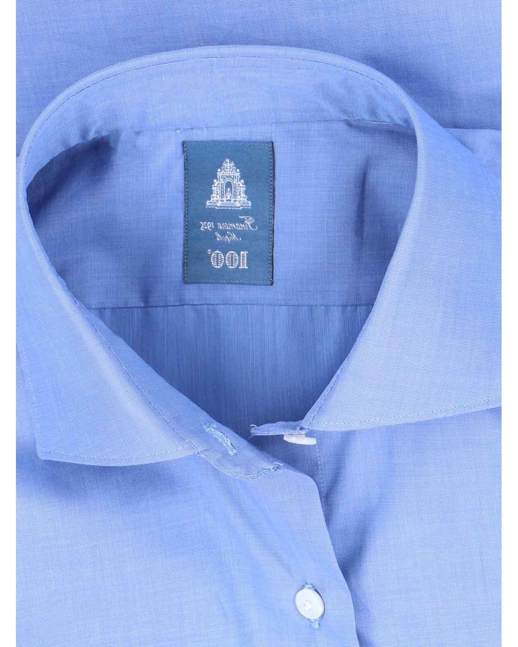 Finamore 1925 Blue Classic Shirt for men