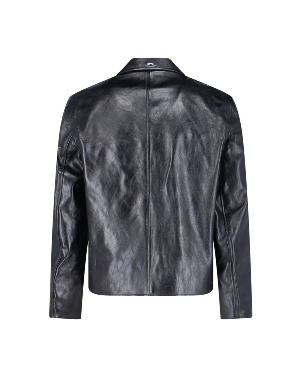 Our Legacy Black 100% Cow Leather Jacket for men