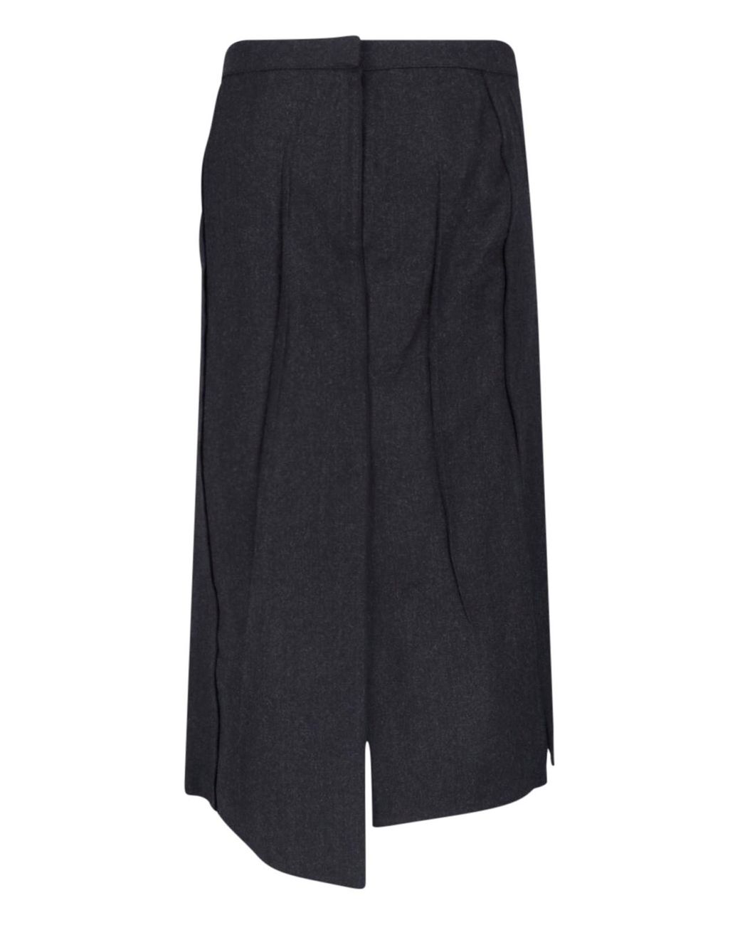 Victoria Beckham Black Asymmetrical Skirt With Subtle Texture