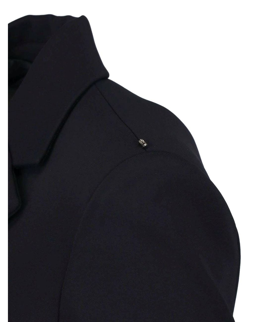 Sportmax Black Single-Breasted Viscose Blazer
