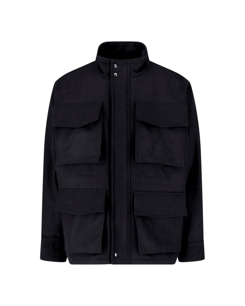 White Sand Blue Wool-Blend Jacket for men