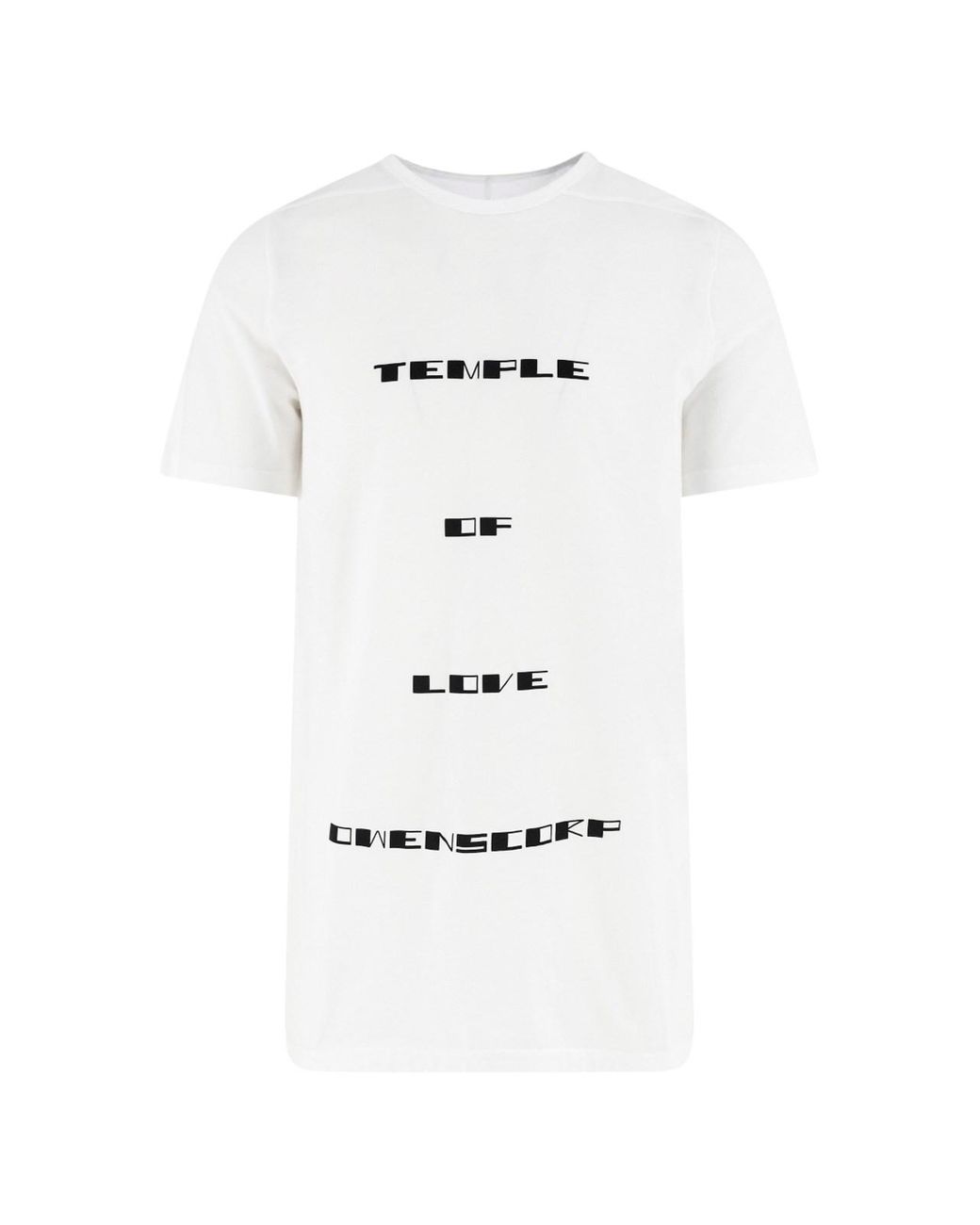 Rick Owens White T-Shirt “Temple Of Love” for men
