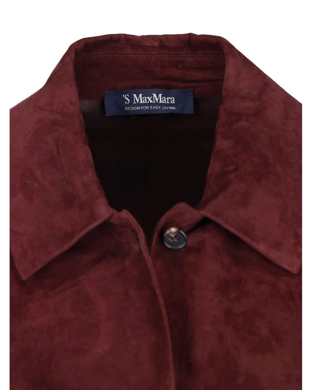 Max Mara Red Suede Shirt Jacket