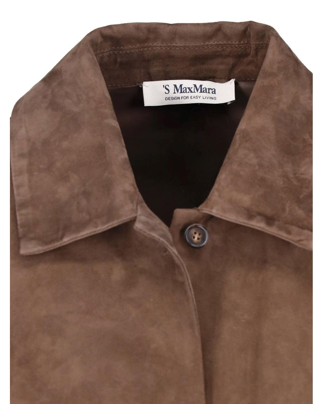 Max Mara Brown Suede Shirt Jacket