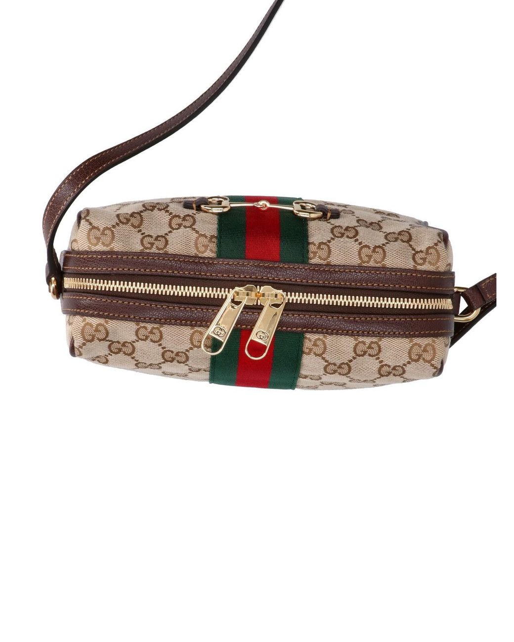 Gucci White Shoulder Bag "Horsebit Web"