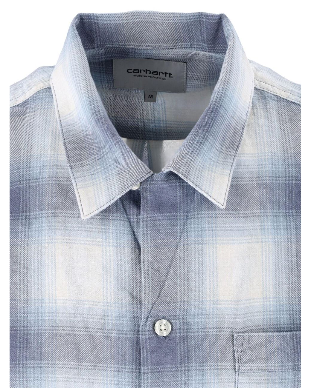 Carhartt Blue Plaid Long Sleeve Button-Up Shirt for men