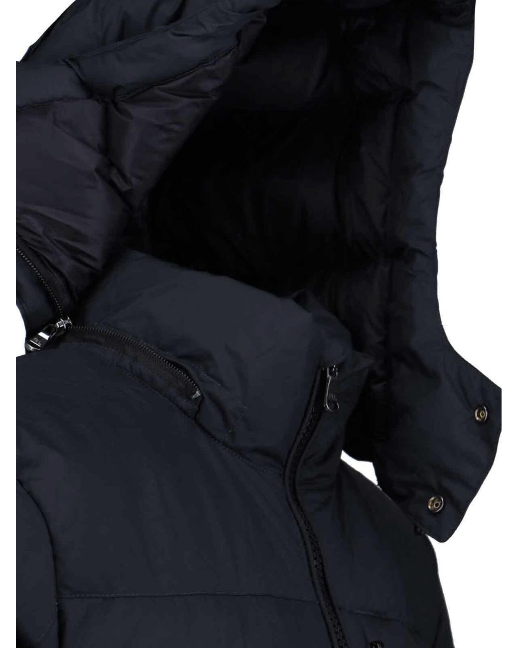 Polo Ralph Lauren Blue Padded Quilted Jacket With Detachable Hood And Zippered Pockets for men
