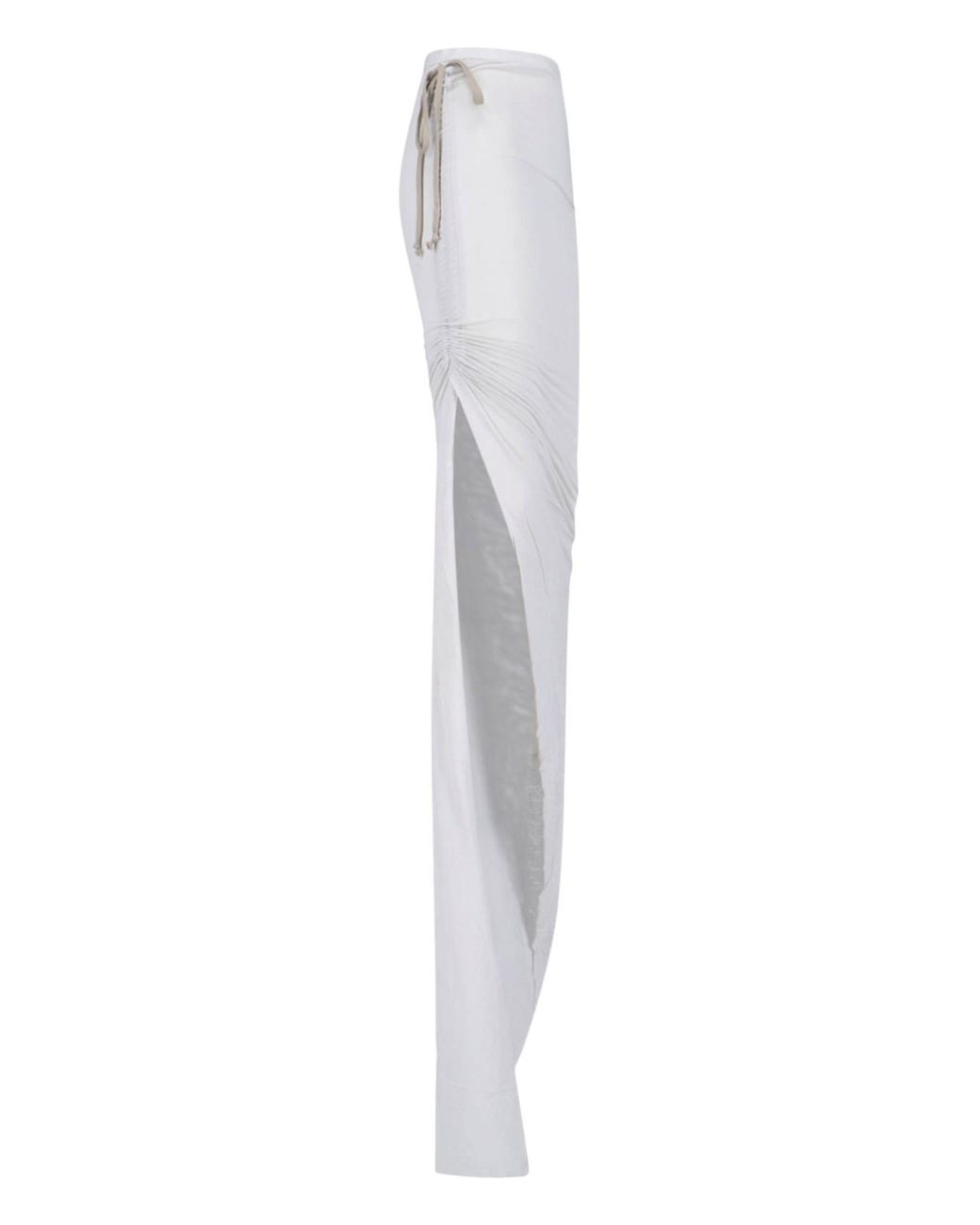Rick Owens White Draped Maxi Skirt