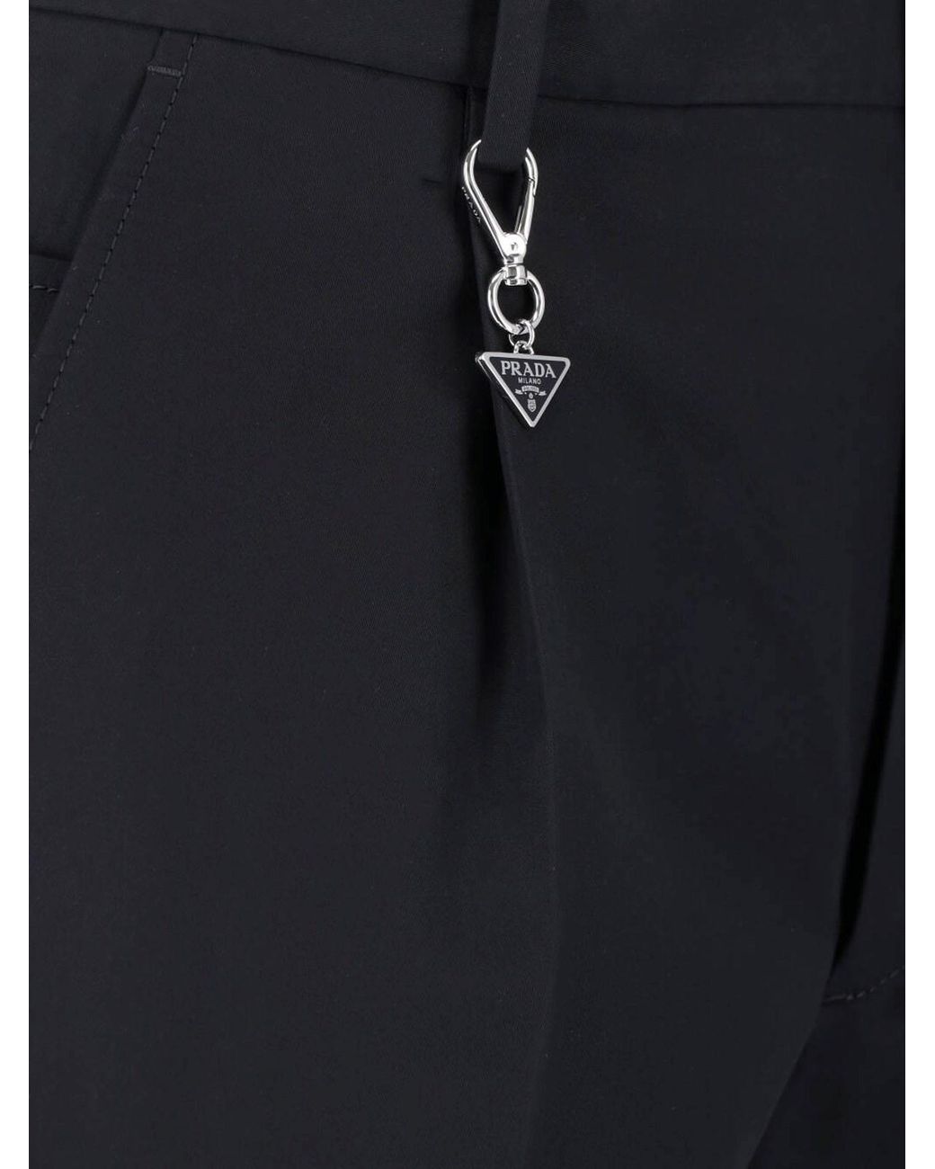 Prada Blue Sweatpants With Keychain for men