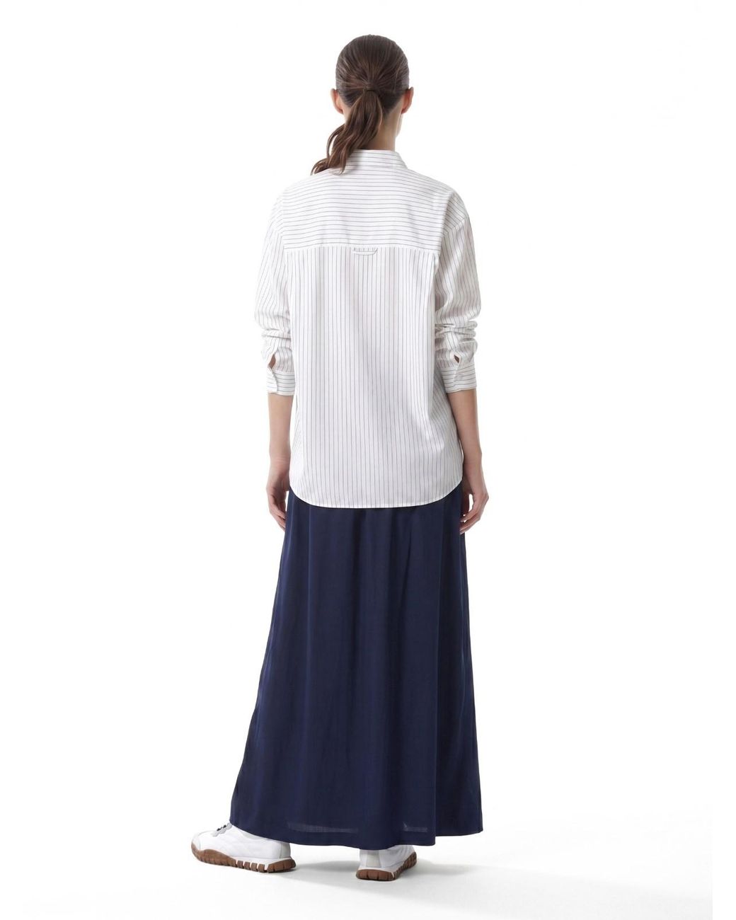 Frankie Shop White Striped Shirt "Oana"