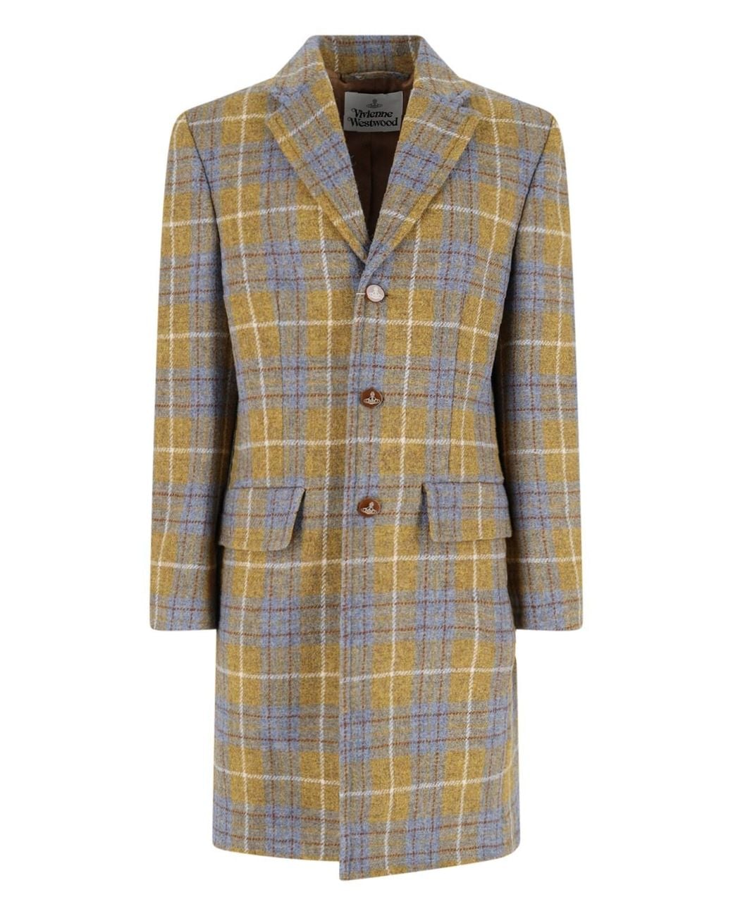 Vivienne Westwood Multicolor Single-Breasted Coat “Huddersfield” for men