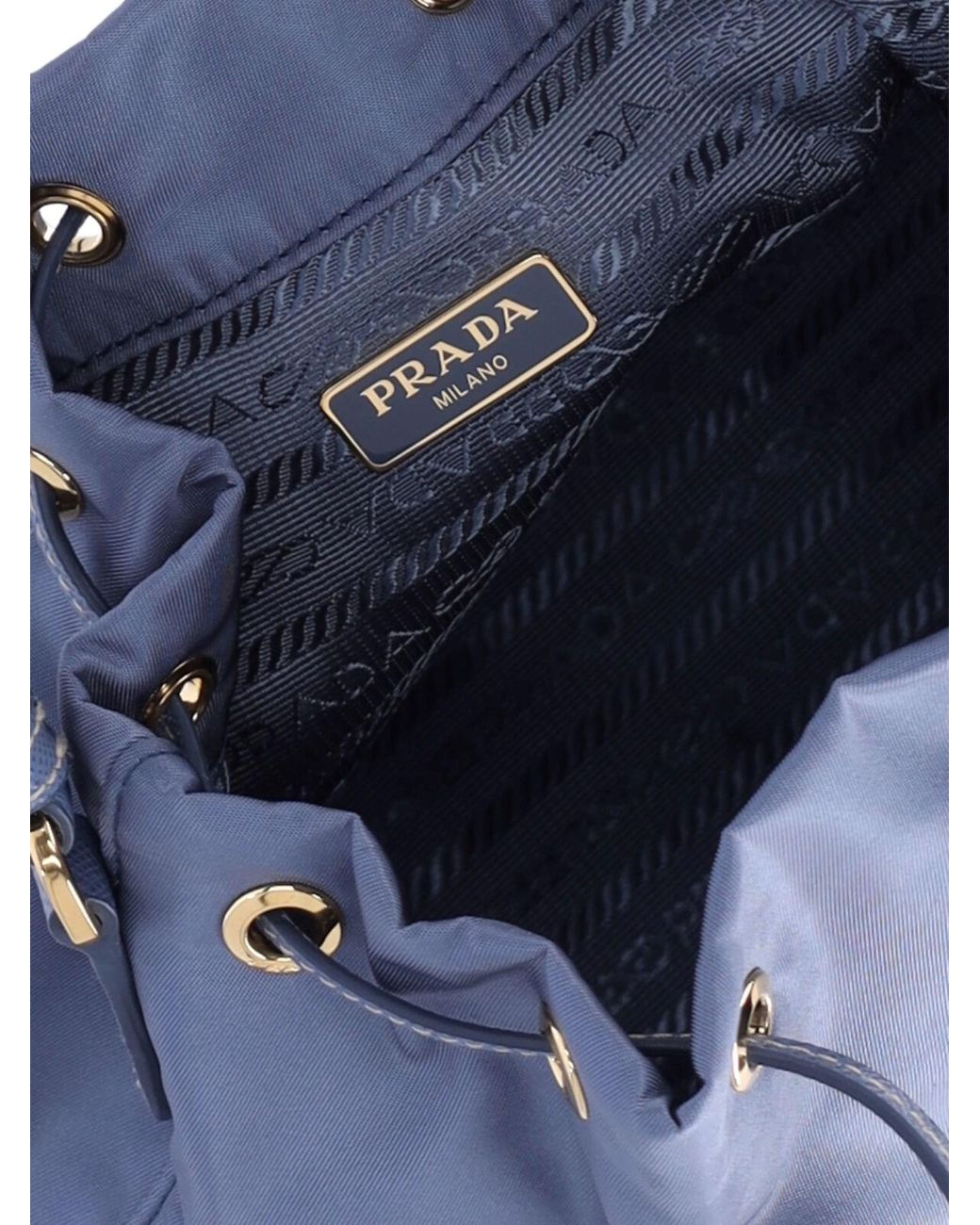 Prada Blue Bucket Bag "Duet"