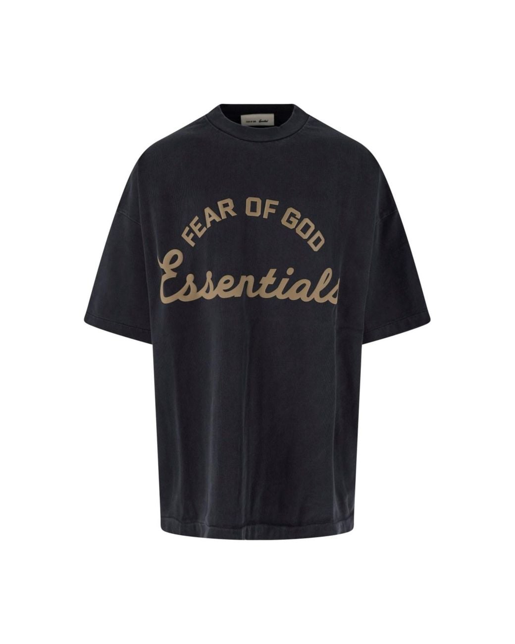 Fear Of God Black Oversized Graphic T-Shirt for men