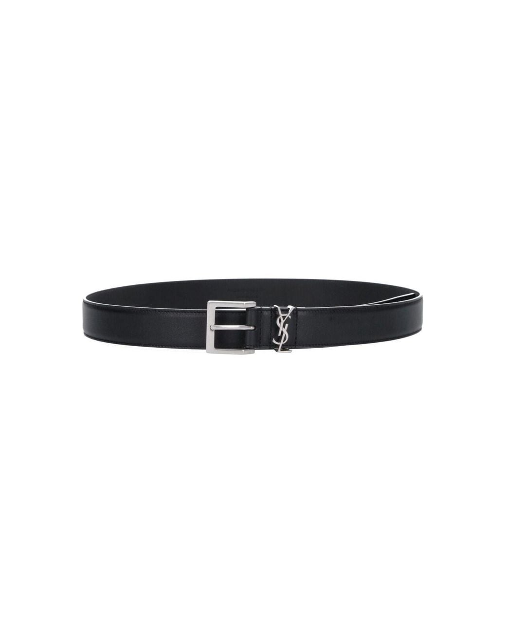 Saint Laurent Black “Cassandre” Belt for men