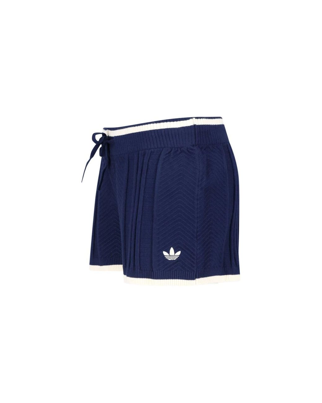 Adidas Blue Ribbed Knit Shorts