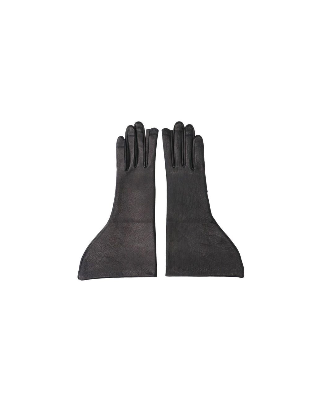 Rick Owens Black Lambskin Gloves