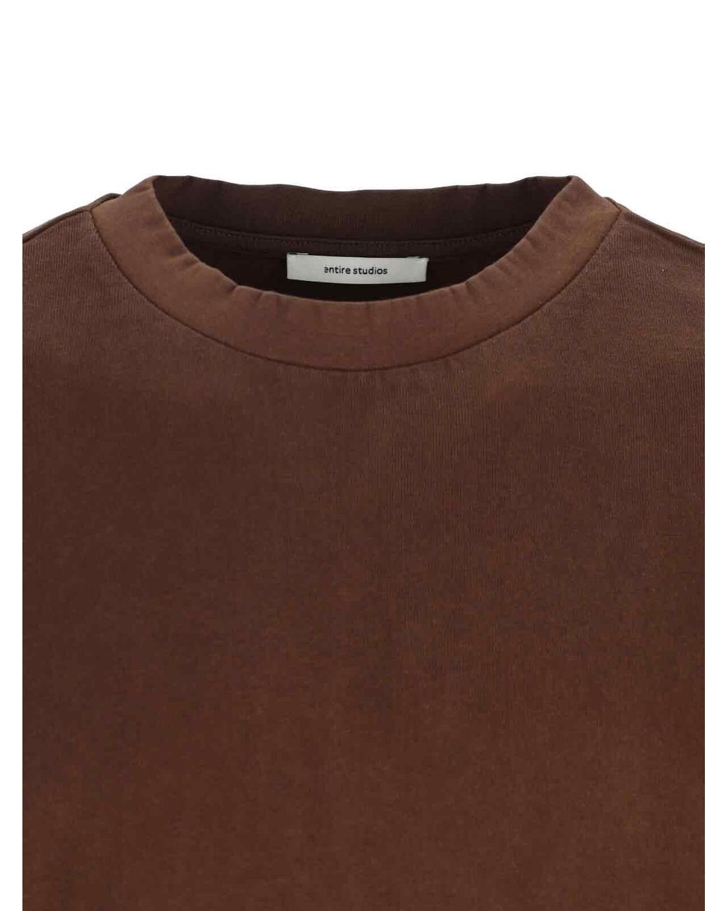 Entire studios Brown Cotton Jersey T-Shirt for men