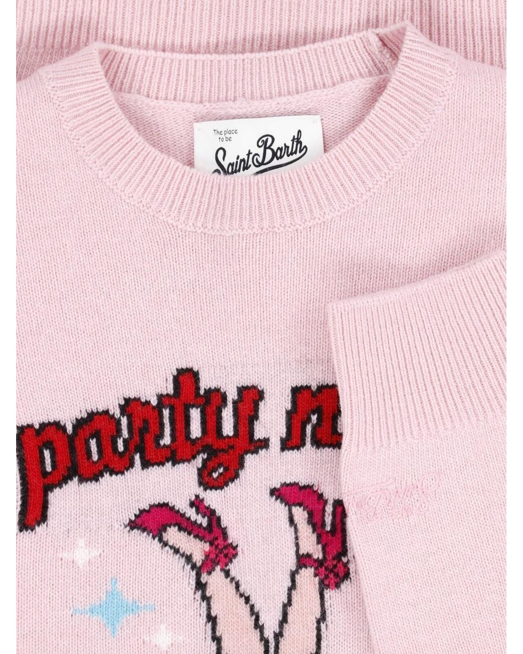 Mc2 Saint Barth Pink Intarsia Sweater