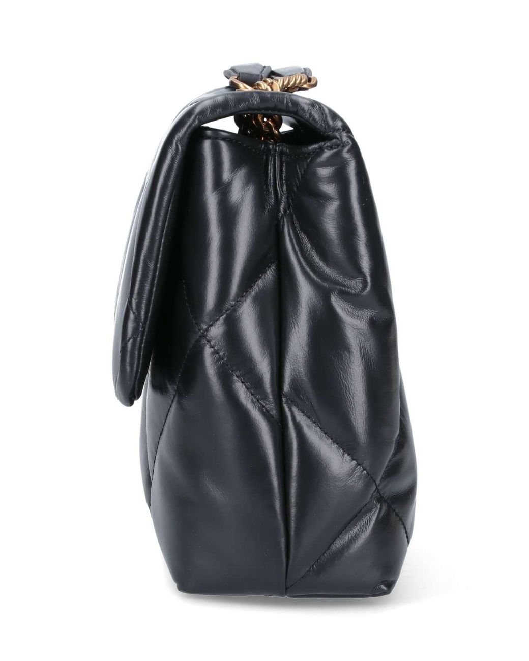 Tory Burch Black Mini Diamond Quilted Leather Shoulder Bag