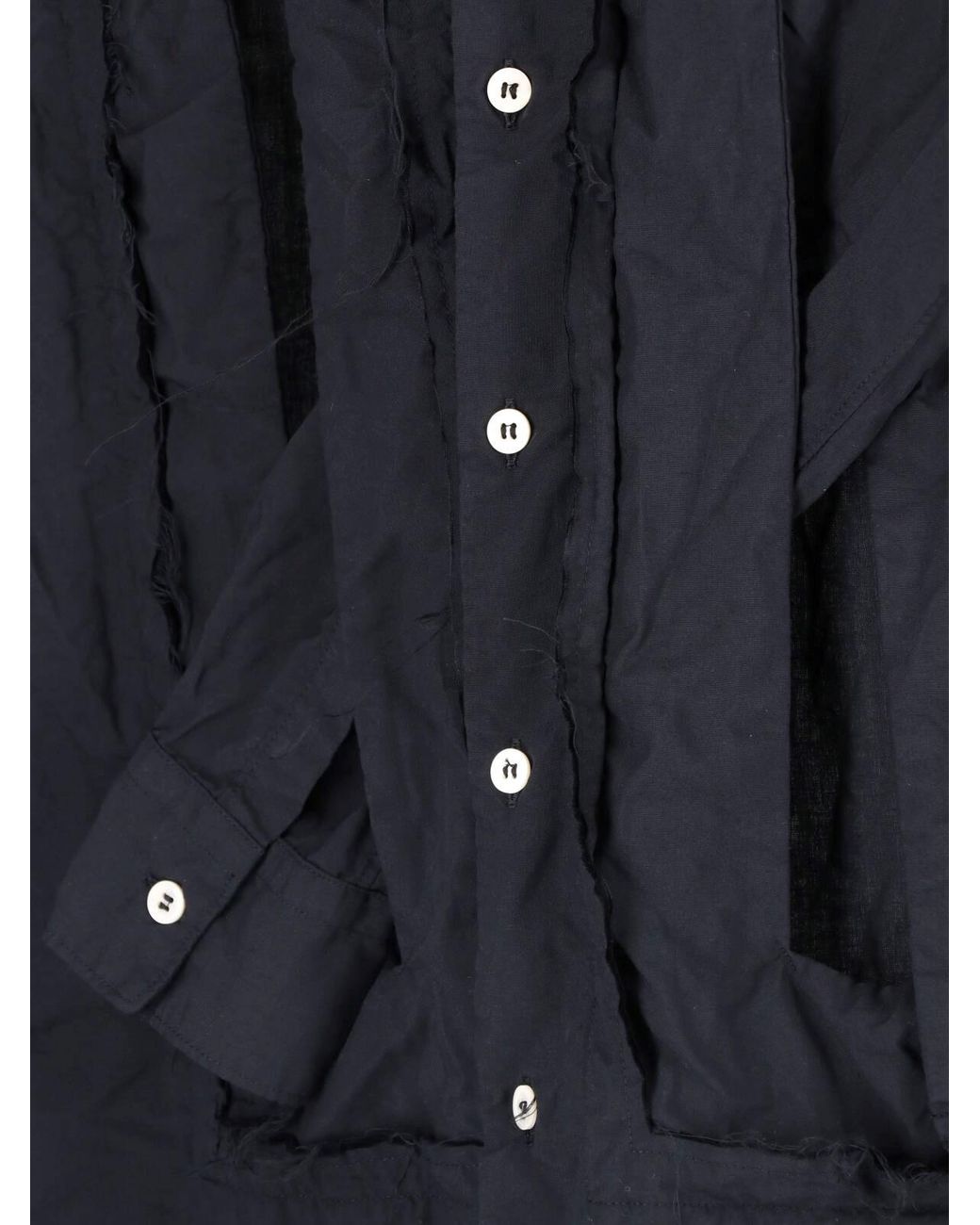 Comme des Garçons Black Textured Panel Midi Dress