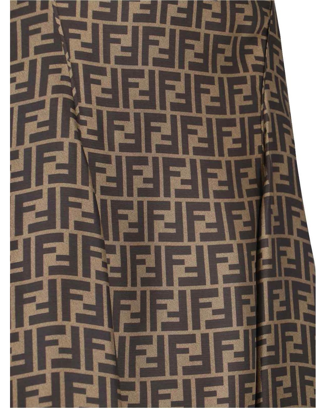 Fendi Brown Ff Maxi Skirt