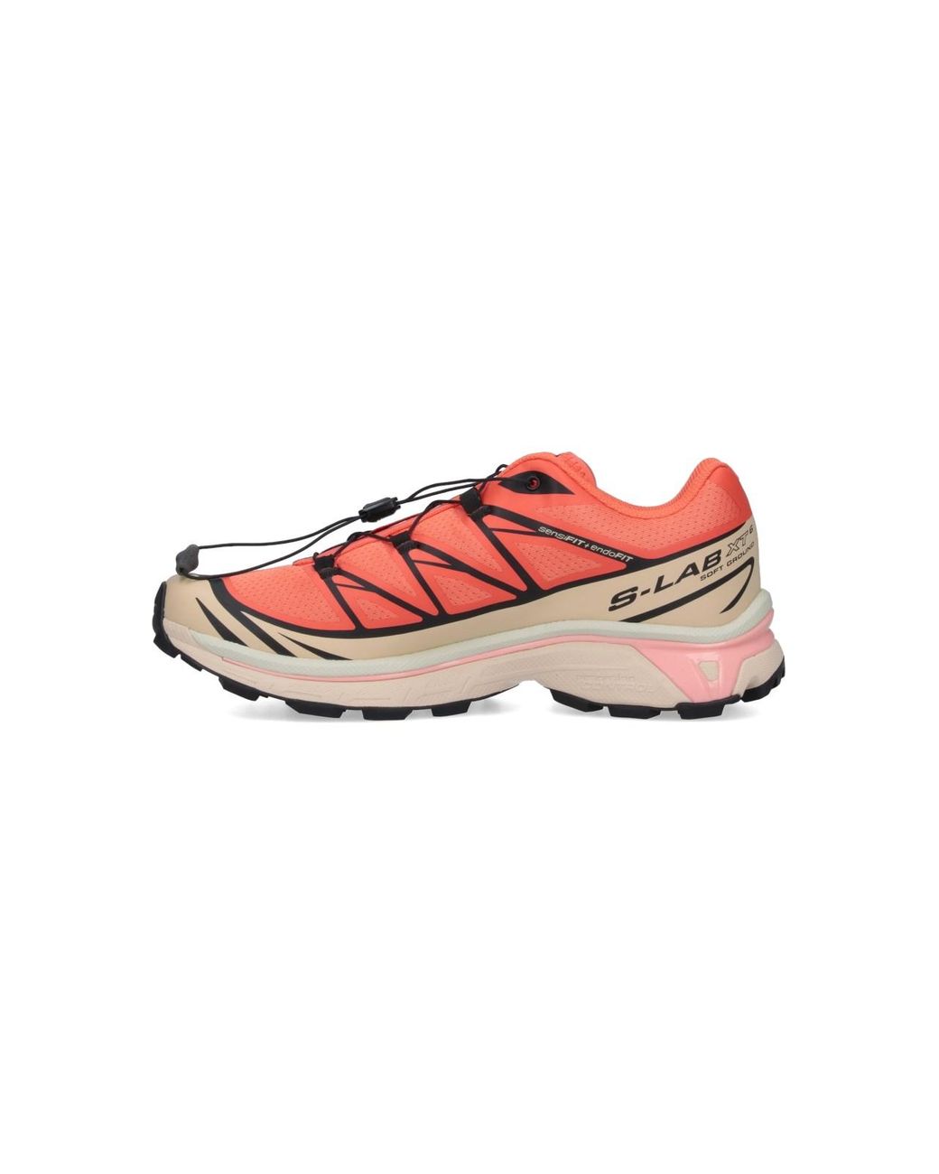 Salomon Red Sneakers Tessuto