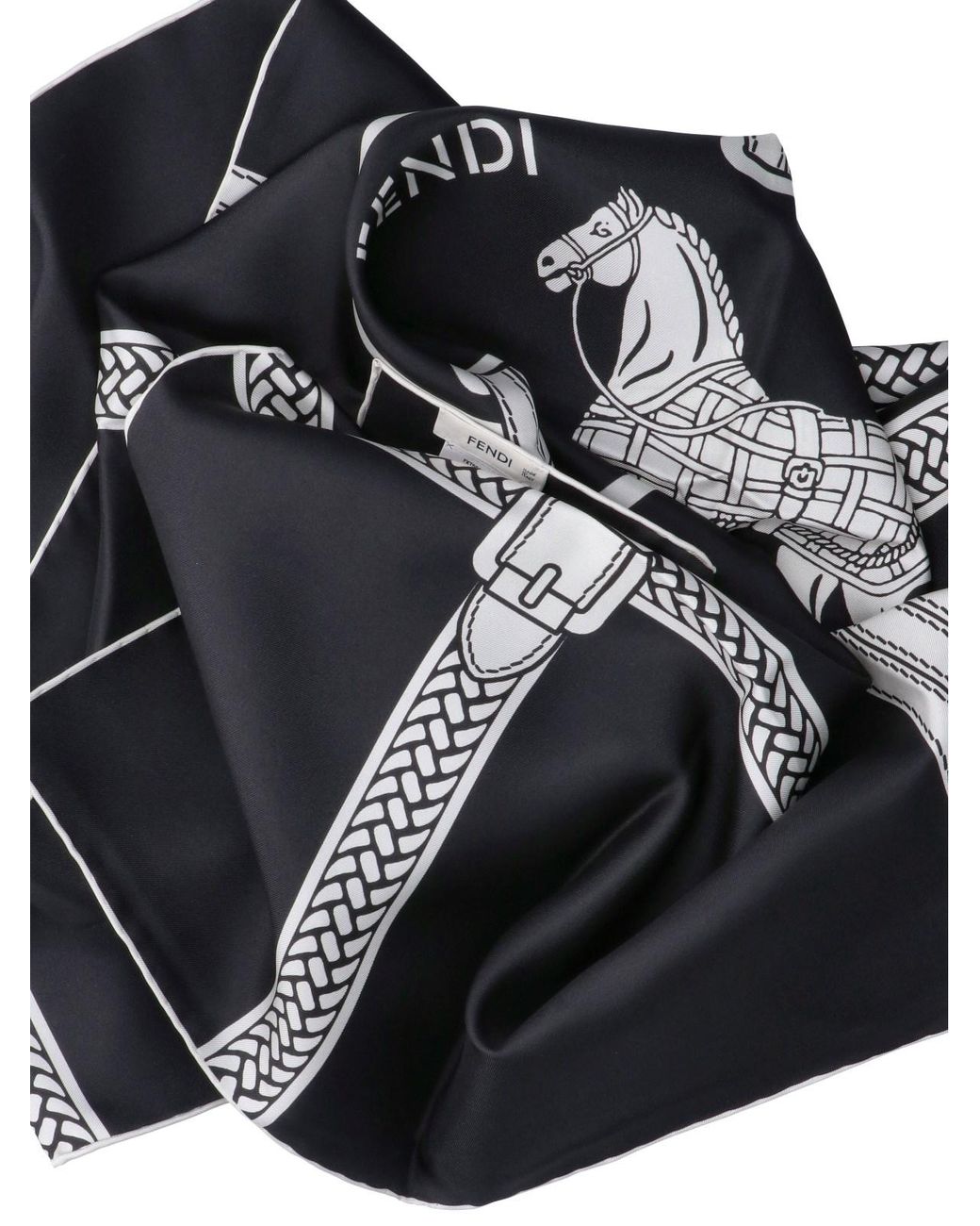 Fendi Black Scarf "Selleria"