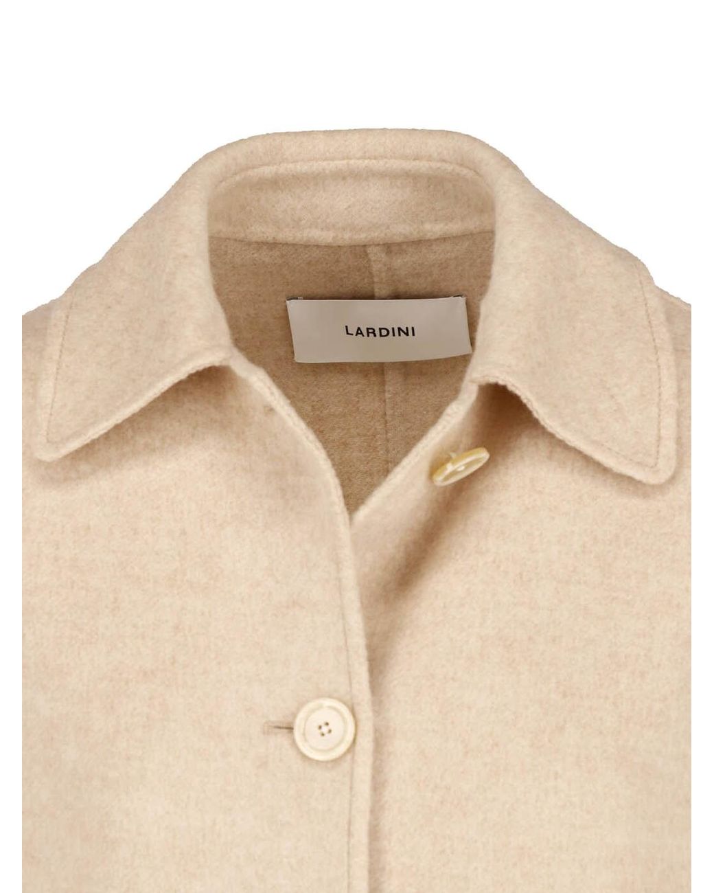Lardini Natural Wool Button Jacket