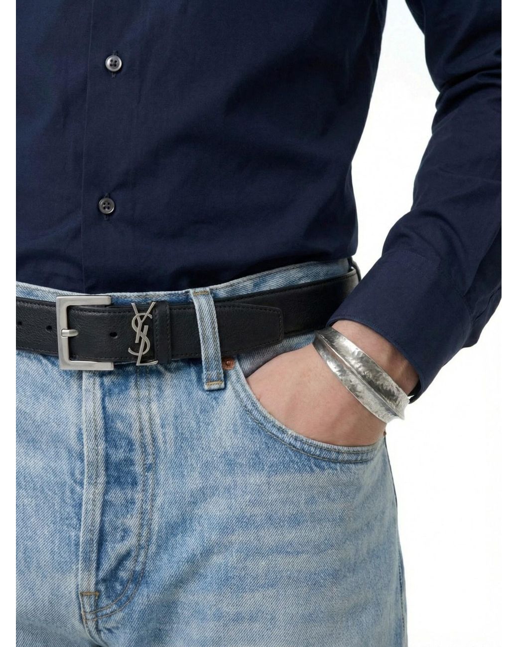 Bracciale "Arty" di Saint Laurent in White da Uomo