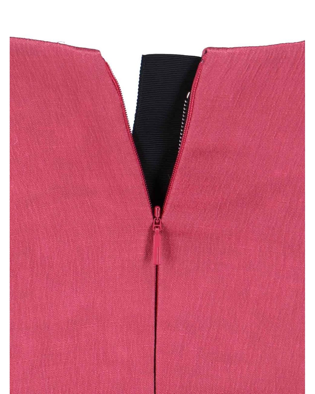 Calvin Klein Pink Midi Dress With Sweetheart Neckline