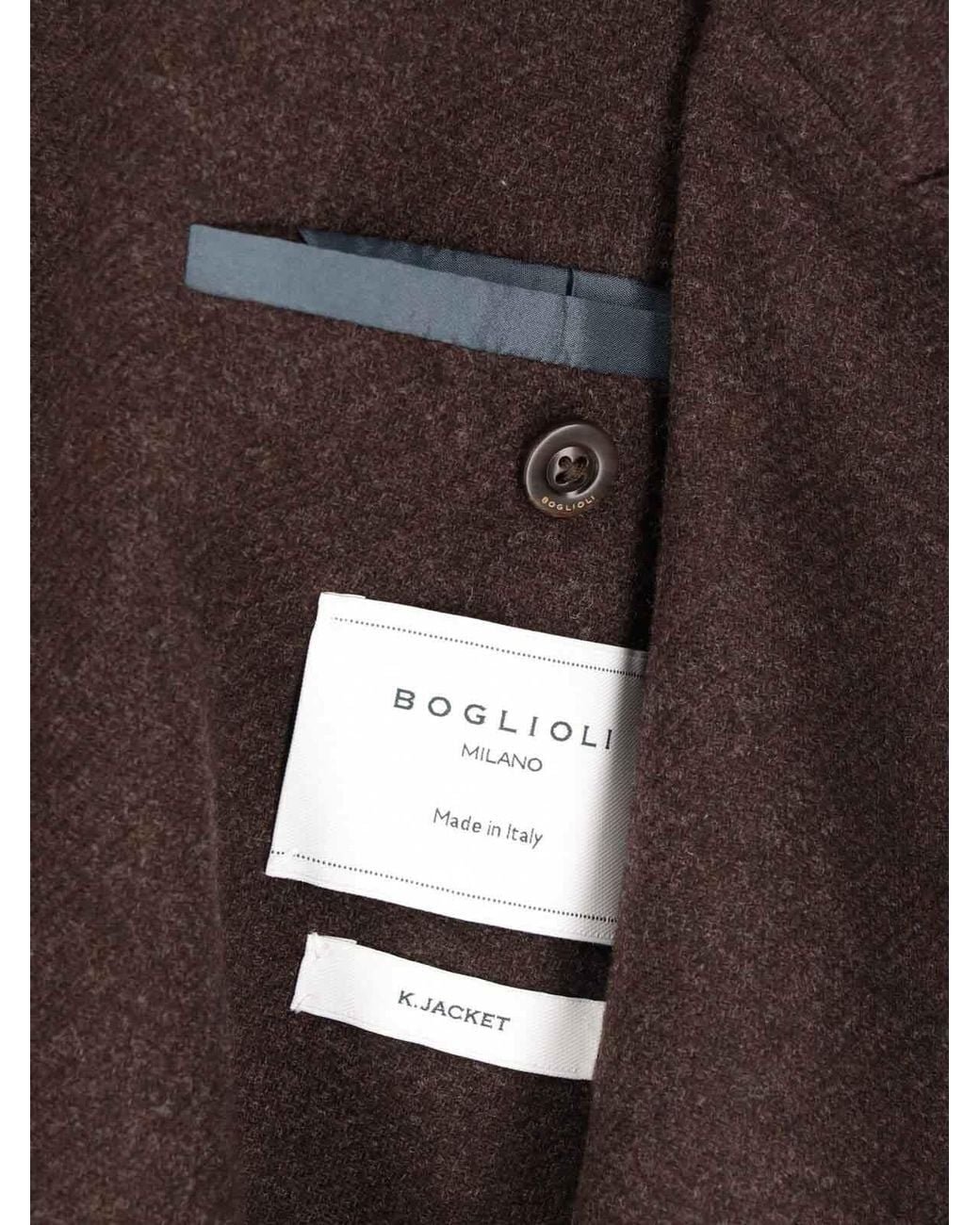 Boglioli Purple Double-Breasted Wool And Cashmere Blazer for men