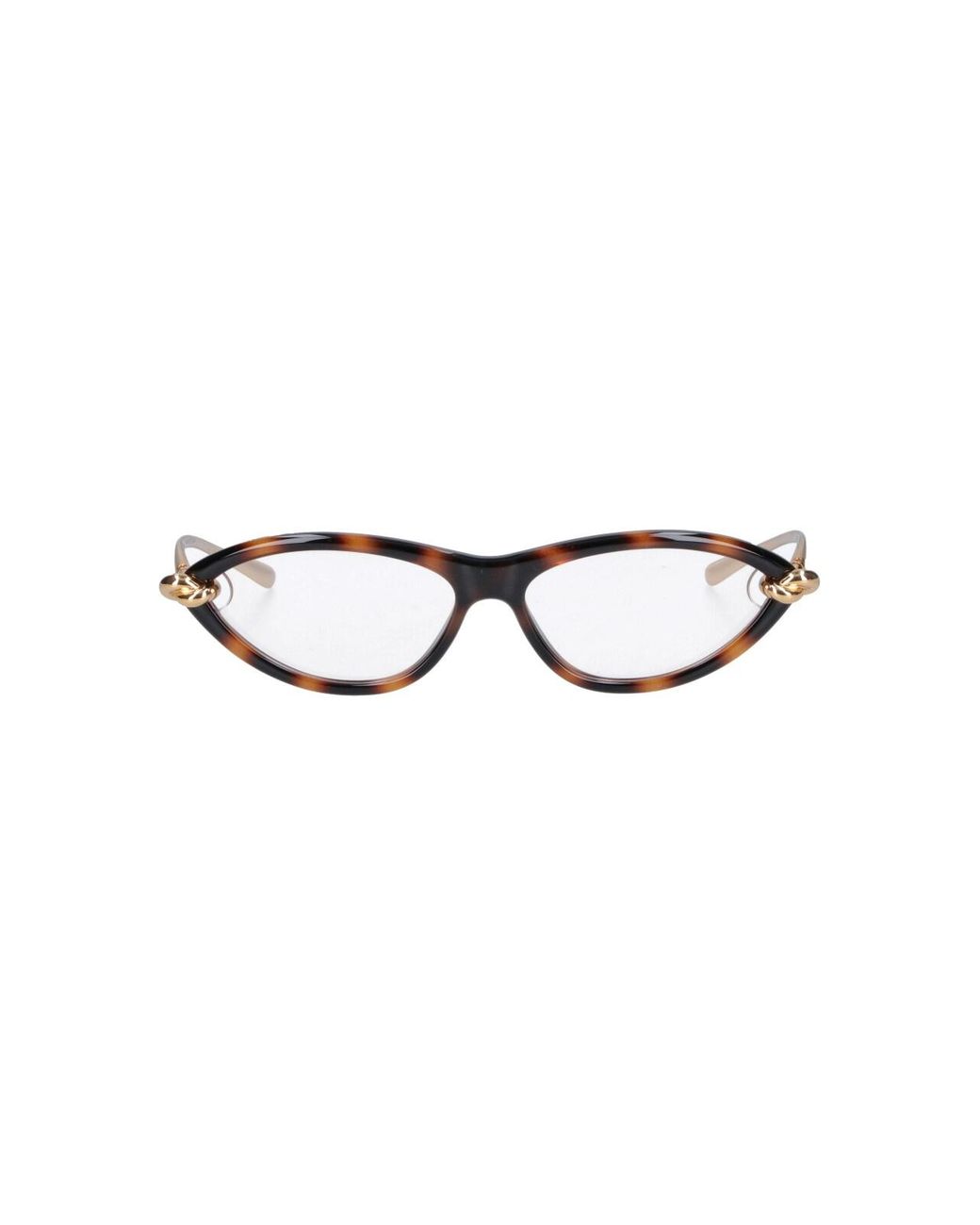 Bottega Veneta White Sunglasses Cat-Eye "Knot”
