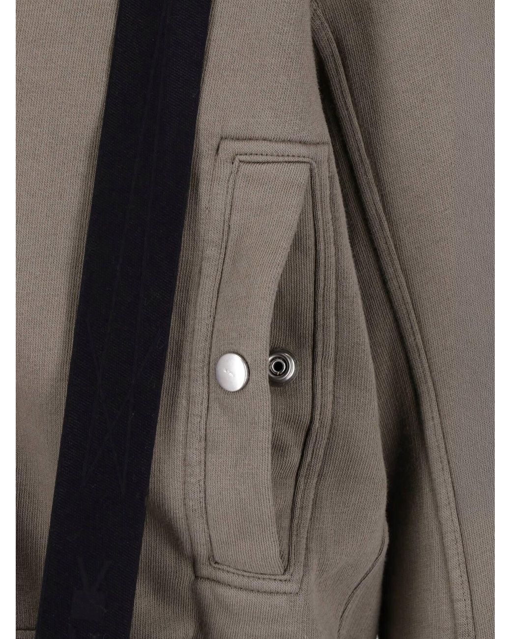 Rick Owens Gray Zip Bomber Jacket for men