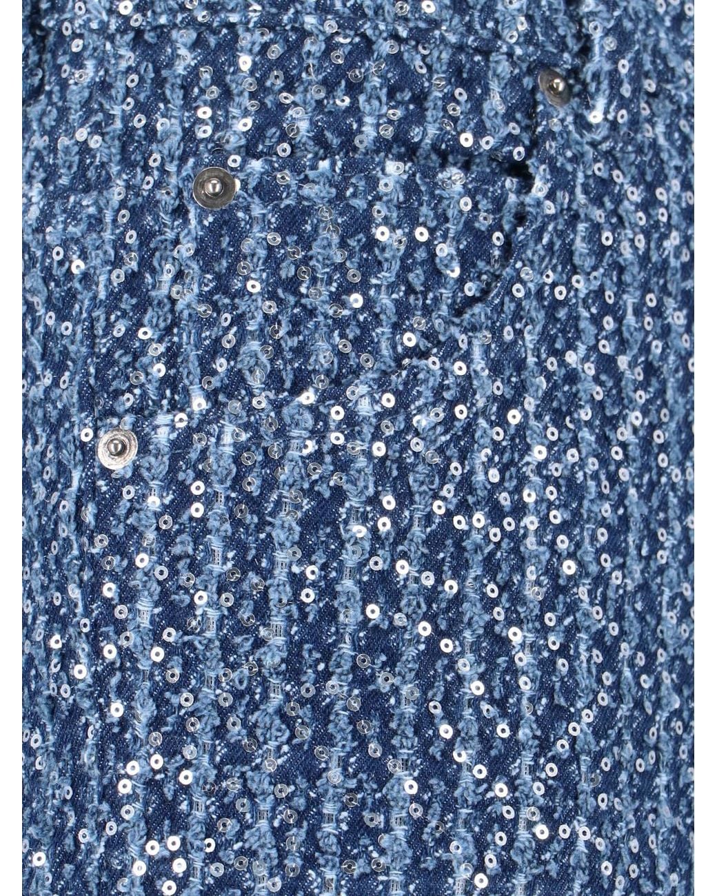 Charles Jeffrey Blue Sequin Jeans for men