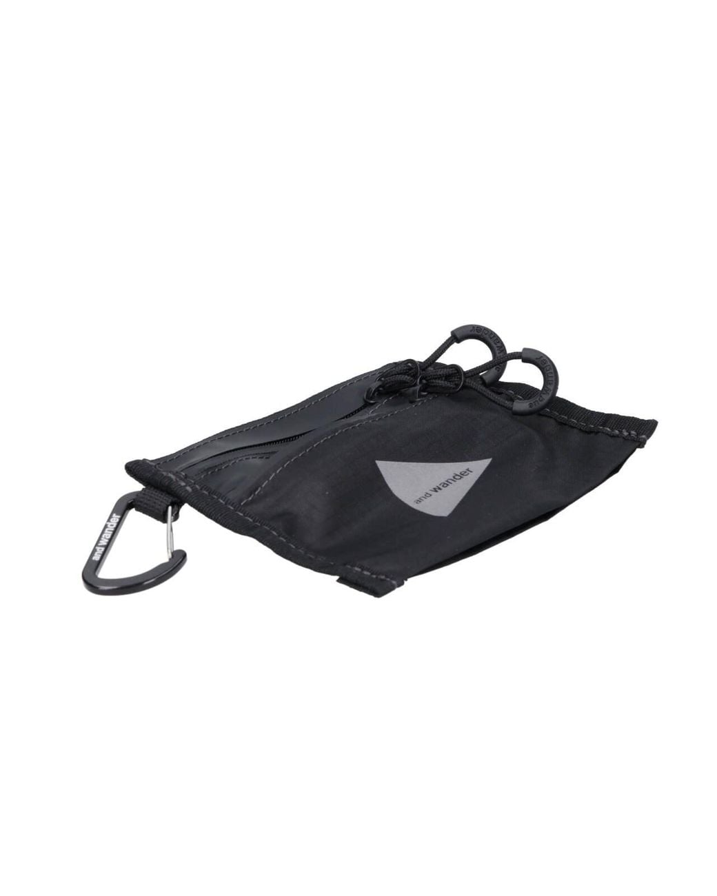 And Wander Black Logo Card Holder for men
