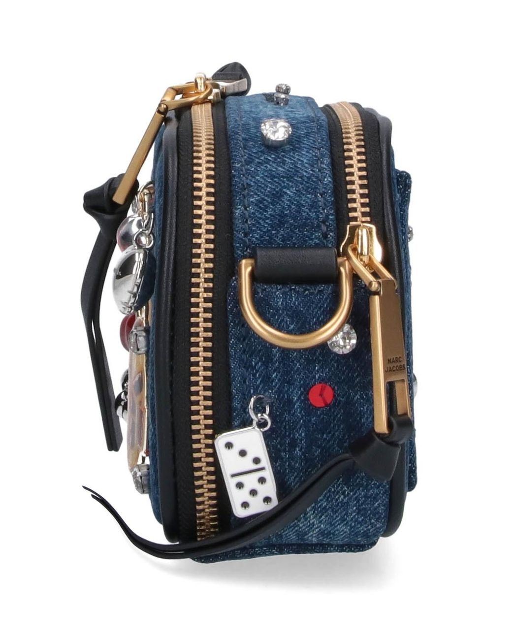 Marc Jacobs Blue Mini Embellished Denim Crossbody Bag