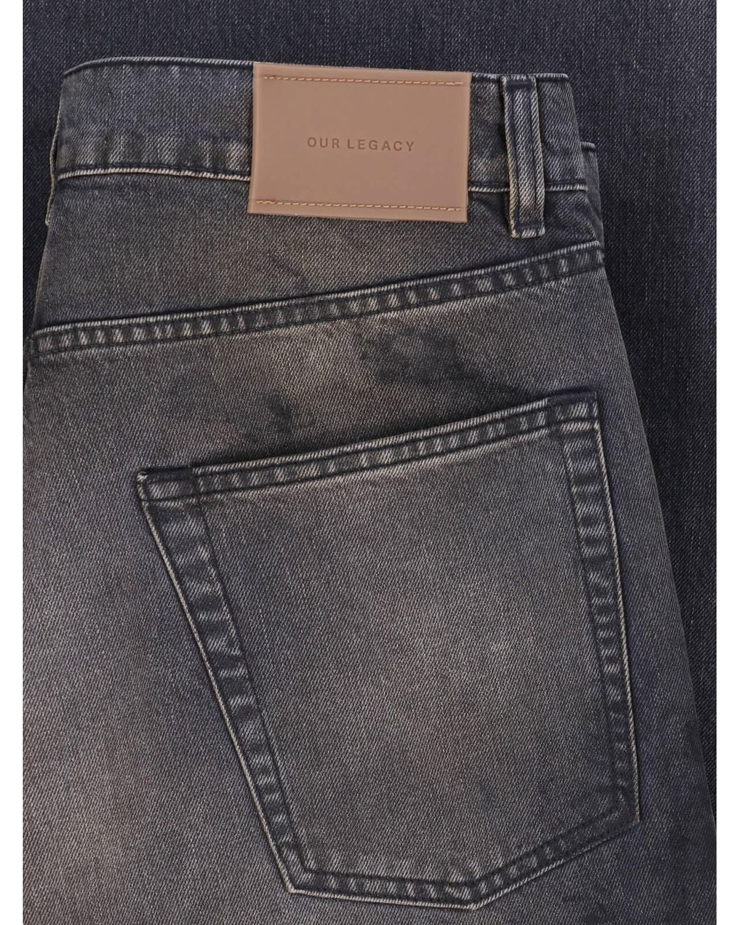 Our Legacy Gray Straight Jeans "Vast Cut" for men