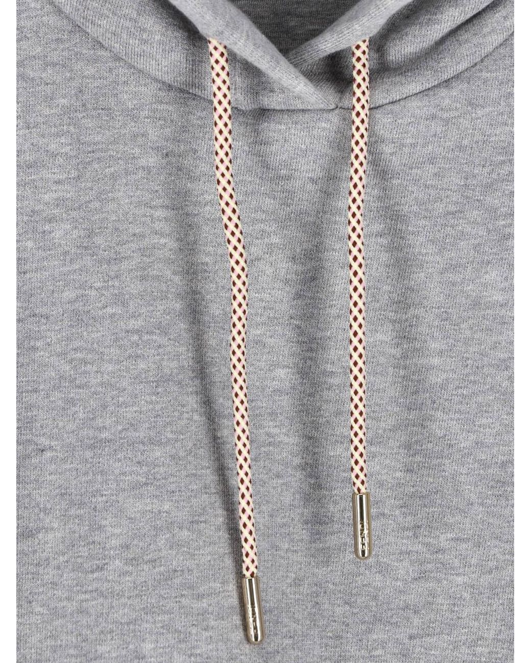 Fendi Gray Crop Sweatshirt