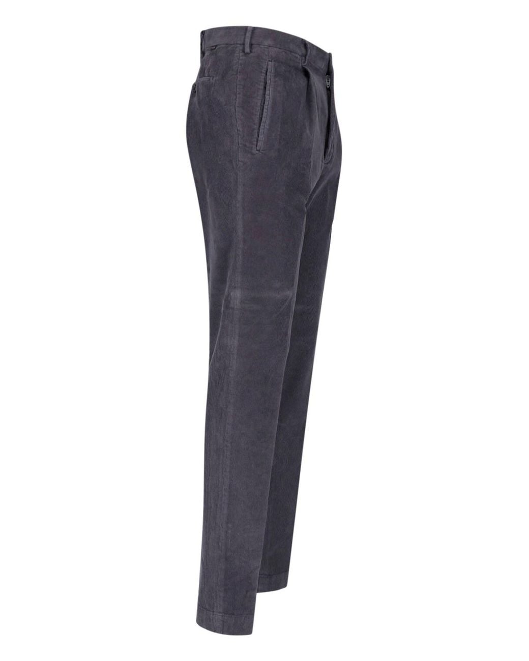 Incotex Blue Cotton Trousers for men