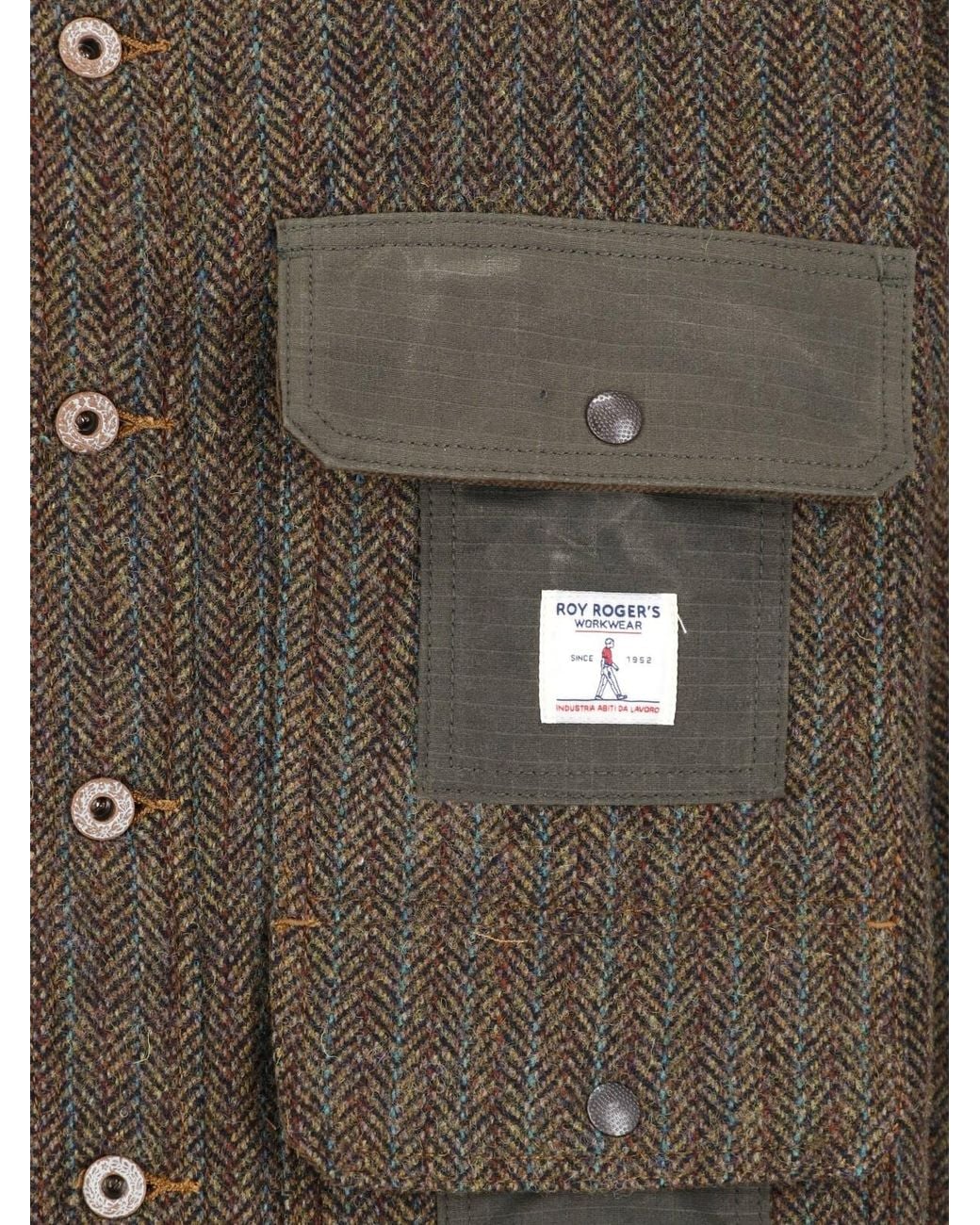 Roy Rogers Brown Button Jacket for men
