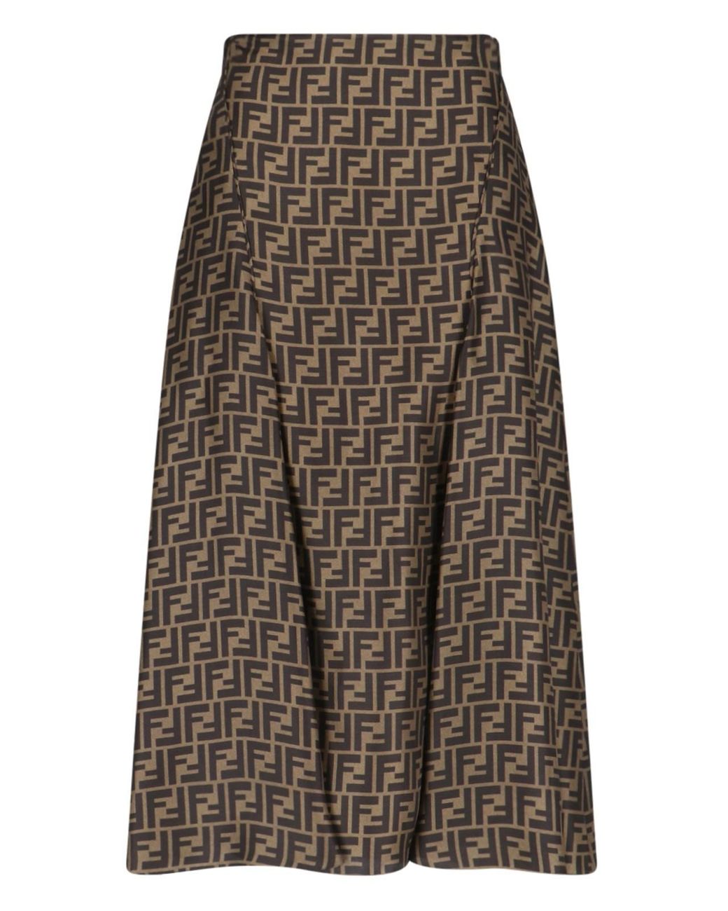 Fendi Brown Ff Maxi Skirt